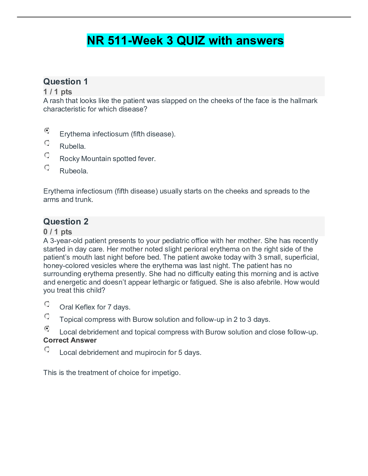 NR 511Week 3 QUIZ with answers Scholarfriends